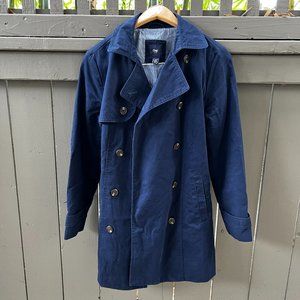 Gap Navy Blue Trenchcoat! Classic Size Small